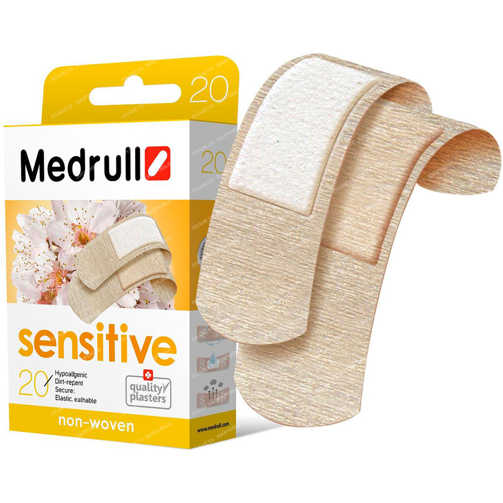 Лейкопластырь ԲԺՇԿԱԿԱՆ ՊԱՐԱԳԱՆԵՐ Սպեղանի `Sensitive` x 20 Medrull